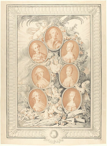 Médaillon de Louis XVI et de sa famille.