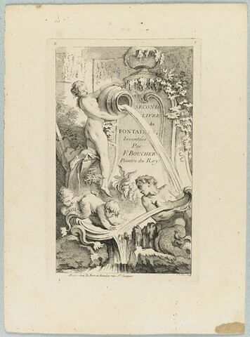 Second livre de Fontaines : Frontispice, image 1/1