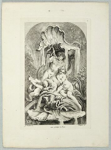Recueil de fontaines : Triton et naïade, image 1/1