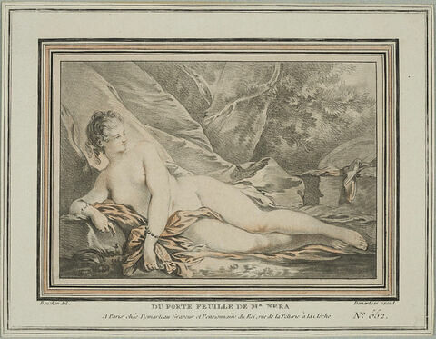 Femme nue couchée dans un paysage