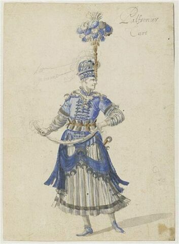 Projet de costume de palefrenier pour la quadrille des Turcs du grand carrousel de 1662, image 1/1