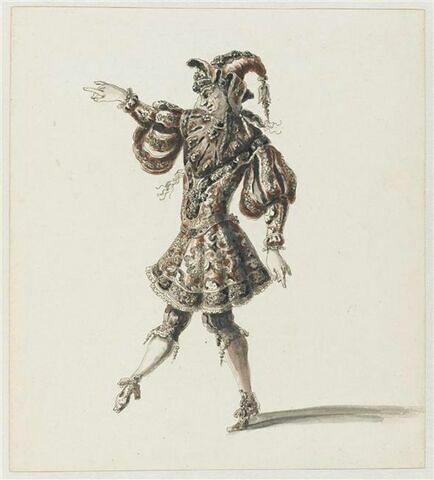 Costume pour un suivant d'Alquif l'enchanteur dans le prologue de l'opéra « Amadis », image 1/1