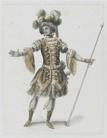 Costume d'estafier de la brigade et de la quadrille des Zégris dans le « Carrousel des galans maures de Grenade », image 1/1