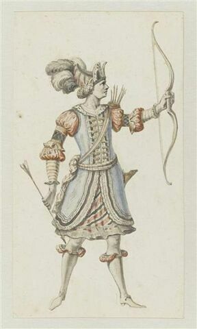 Costume pour les soldats assiégés du roi Lycomède dans la tragédie en musique « Alceste », image 1/1