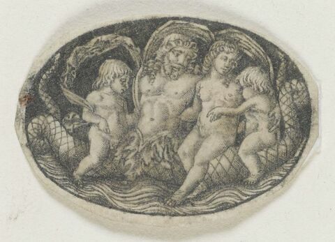 Triton portant une nymphe et accompagné de deux amours, image 1/1