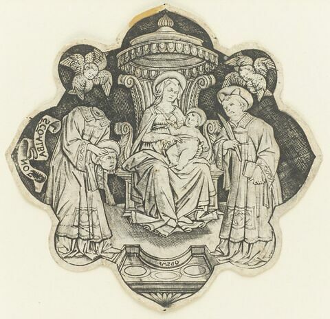 La Vierge avec l'Enfant Jésus assise entre Saint Alban et Saint Stéphane