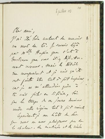 6 juillet 1903, sans lieu, à Louis de Launay, image 1/3