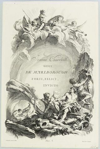 Frontispice pour le "Tombeau de John Churchill, duc de Marlborough"