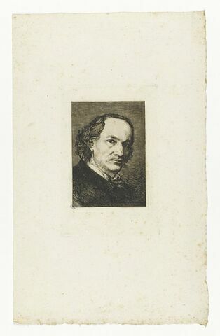 Portrait de Baudelaire, en buste, de trois quarts à droite