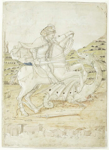 Saint Georges combattant le dragon, image 1/1