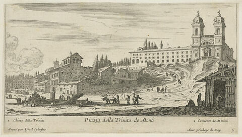 Vue de Rome : Place de la Trinita dei Monti, image 1/1