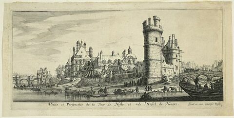 Vues de Paris : vue et perspective de la Tour de Nesle et de l'hôtel de Nevers, image 1/1