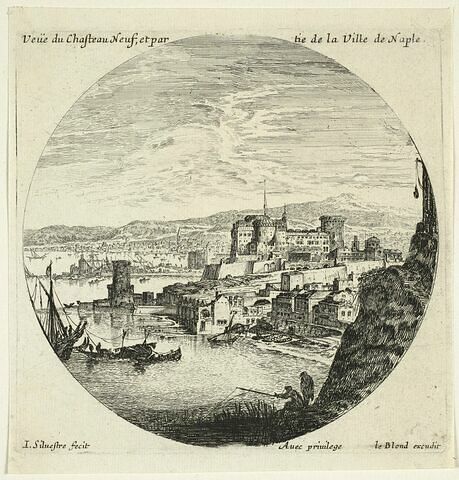 Vue de Castel Nuovo et d'une partie de la ville de Naples