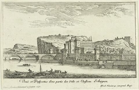 Vue et Perspective d'une partie de la Ville et Château d'Avignon, image 1/1