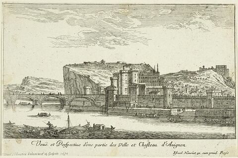 Vue et Perspective d'une partie de la Ville et Château d'Avignon, image 1/1