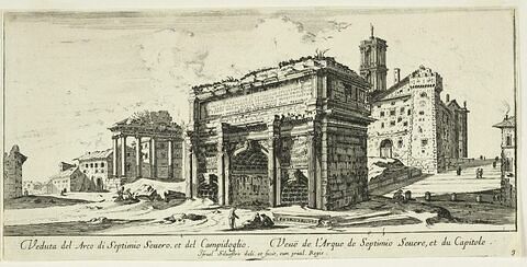 Vues de Rome : Vue de l'Arc de Septimio Severo et du Campidoglio, image 1/1