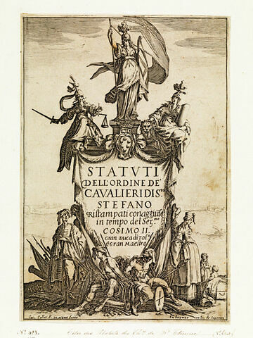 Frontispice des Statuts des Chevalliers de Saint Etienne, image 1/1