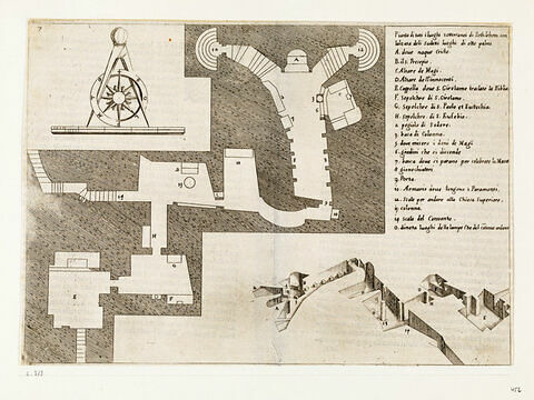 Figures du Voyage en Terre Sainte. Plan des lieux souterrains de Bethléem
