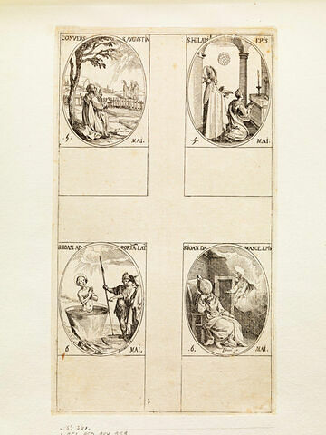 Conversion de saint Agustin; Saint Hilaire; Saint Jean devant la Porte Latine; Saint Damascène, image 1/1