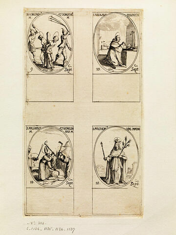 Saint Gorgon et Sainte Dorothée; Saint Nicolas de Tolentino; Saint Polien et Saint Némesien; Sainte Pulchérie, image 1/1