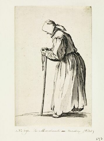 Les Gueux ou Mendiants : La Mendiante au rosaire, image 1/1
