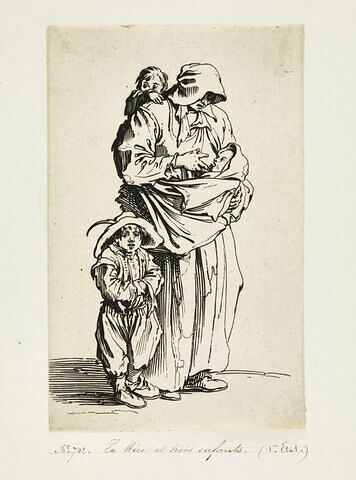 Les Gueux ou Mendiants : La Mère et trois enfants, image 1/1