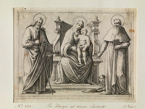 La Vierge à l'Enfant entre Saint Jacques le Majeur et Saint Jérôme