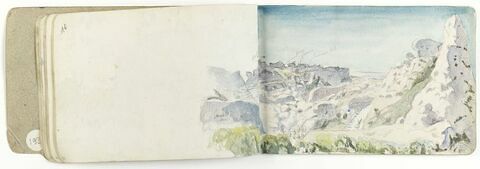 Vue des Baux-de-Provence, annotations autographes (continue sur la page suivante), image 1/1