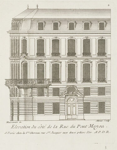 Elévation de la maison du sieur Brethous (vue de la rue du Pont-Mayou), image 1/1