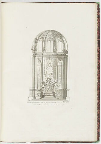Elévation de projet d'autel à Saint Leu de Paris (planche 103, série R)