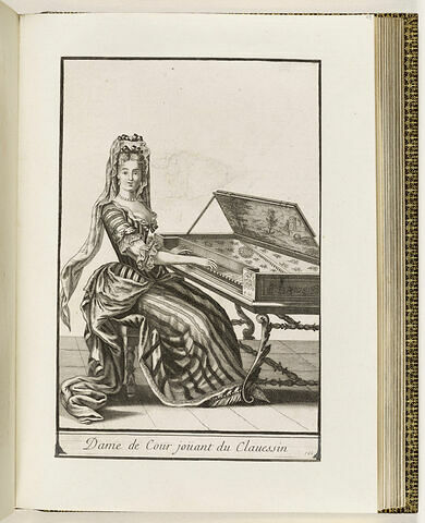 Dame de Cour jouant du clavecin, image 1/1
