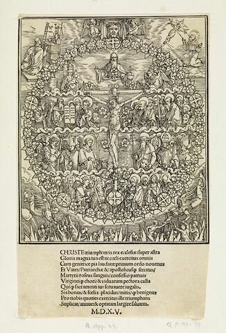 Sainte Trinité avec apôtres et saints