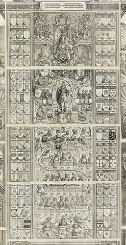 L'arc de triomphe de Maximilien : Armoiries et partie inférieure de l'arbre généalogique, image 3/4
