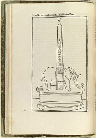 Elephant supportant un obélisque