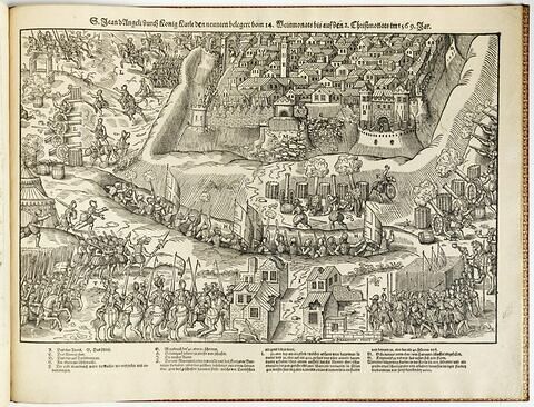 Le siège de Saint-Jean-d'Angély par le roi Charles IX, entre le 14 octobre 1569 et le 2 décembre 1569, image 1/1