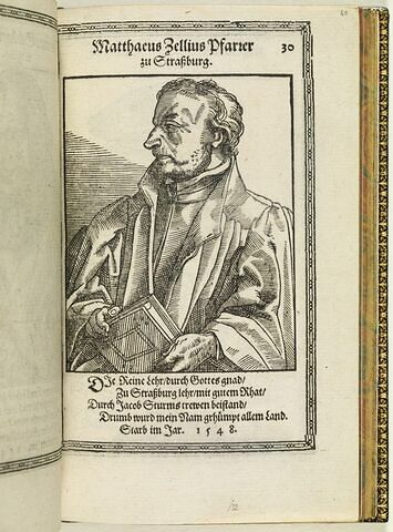 Matthaeus Zellius Pfarrer zu Straßburg.
