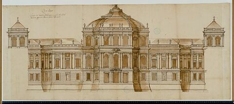 Cinquième projet pour le Louvre. Elévation pour la façade occidentale (?), vers 1664, image 1/1