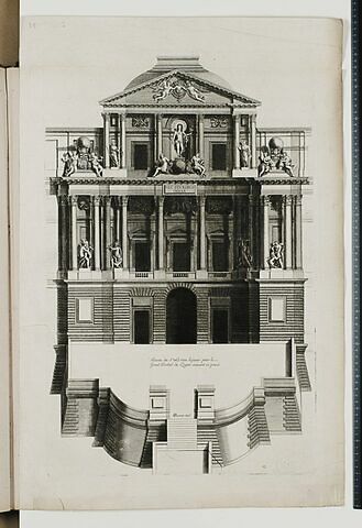 Projet pour le Louvre. Elévation pour le grand portail de la façade orientale, vers 1656, image 1/1