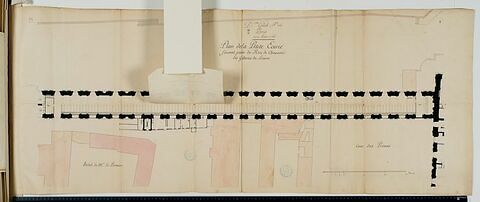 Plan de la petite écurie au rez-de-chaussée de la Grande Galerie du Louvre, 1756, image 3/4