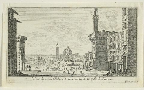 Vue du Palazzo Vecchio et d'une partie de la ville de Florence, image 1/1