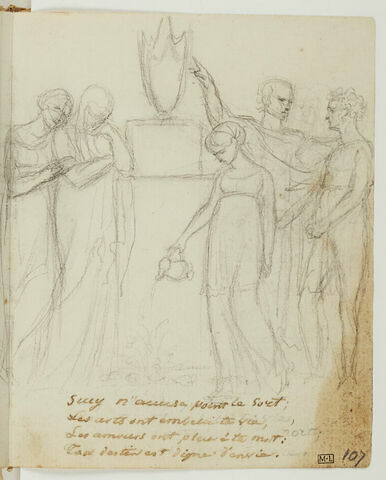 Étude pour un monument funéraire en l'honneur de Sucy (?), image 2/2
