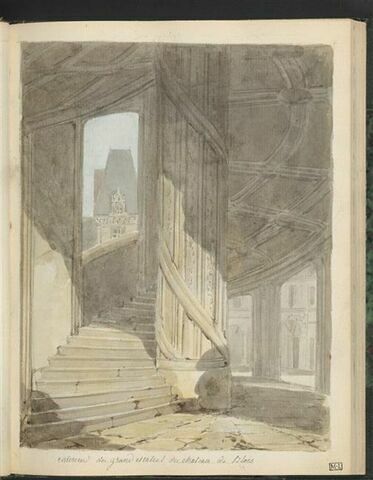 Intérieur du grand escalier du château de Blois