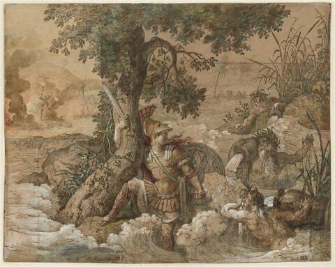 Achille luttant contre les flots du Scamandre et du Simoïs, image 1/1
