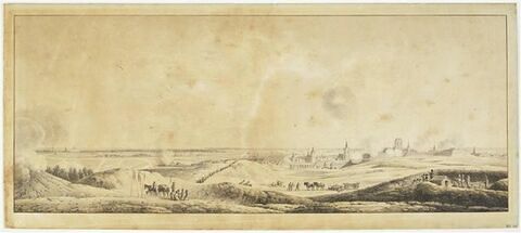 Siège de Dantzig, mai 1807 : vue générale de la ville avec un poste de commandement, image 1/1