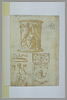 Etudes d'un autel rond, et de deux panneaux décoratifs, image 2/2