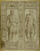 Partie de frise avec deux statues de Numa Pompilius et Junius Brutus, image 1/2