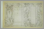 Projet de décoration murale avec putti, armes des Medici et guirlandes, image 2/2
