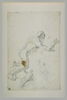Deux figures nues, assises, et saint Jean-Baptiste, nu, appuyé sur un nuage, image 2/3