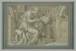 Femme assise, étudiant d'après des manuscrits : Allégorie de l'Histoire, image 2/2