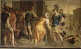 Clorinde et Argant quittant le sultan Saladin pour aller attaquer le camp des Croisés, image 1/2